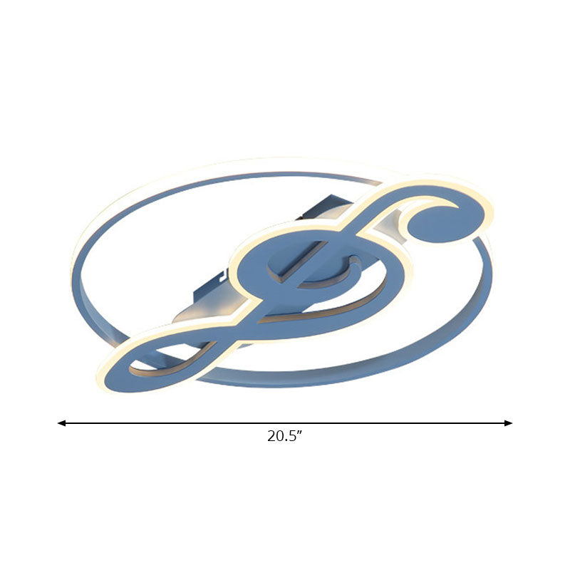 Candy Colored Musical Note Ceiling Mount Light Macaron Loft Acrylic LED Flush Light for Kid Bedroom Clearhalo 'Ceiling Lights' 'Close To Ceiling Lights' 'Close to ceiling' 'Flush mount' Lighting' 201518