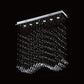 Modern Wave Shaped Ceiling Light 6-Head Crystal Draping Flush Mount Fixture in Stainless Steel Clearhalo 'Ceiling Lights' 'Close To Ceiling Lights' 'Close to ceiling' 'Flush mount' Lighting' 2015309