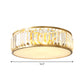 Crystal Drum Flush Mount Lamp Simplicity 3/4/5 Bulbs Bedroom Ceiling Light in Gold, 12.5"/16.5"/23.5" Wide Clearhalo 'Ceiling Lights' 'Close To Ceiling Lights' 'Close to ceiling' 'Flush mount' Lighting' 2015543
