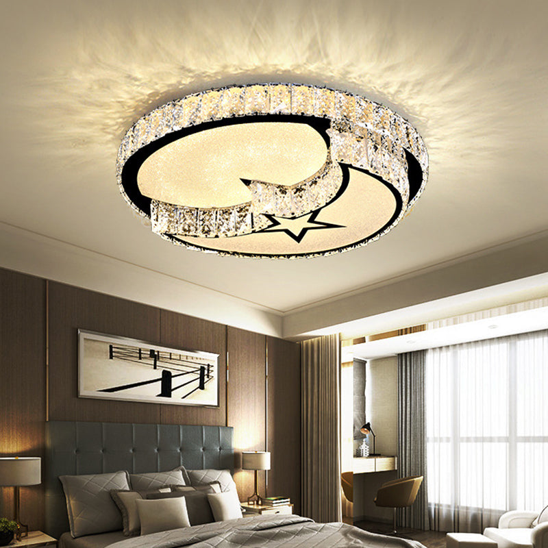 Embedded Crystal Clear Flush Light Loving Heart/Mushroom/Flower Modern Style Surface Mounted LED Ceiling Lamp Clear B Clearhalo 'Ceiling Lights' 'Close To Ceiling Lights' 'Close to ceiling' 'Flush mount' Lighting' 2015587