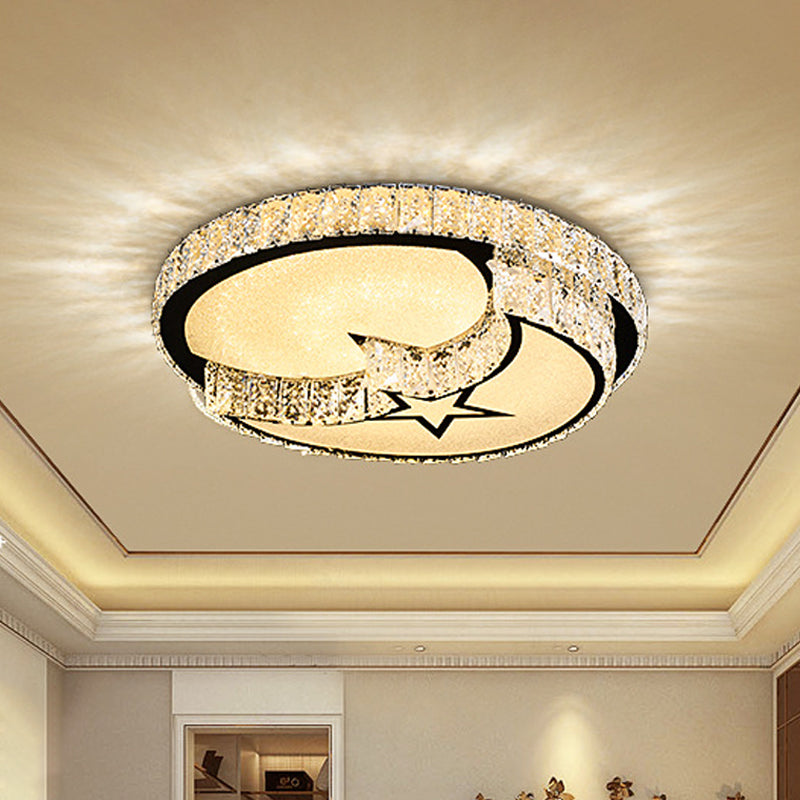Embedded Crystal Clear Flush Light Loving Heart/Mushroom/Flower Modern Style Surface Mounted LED Ceiling Lamp Clearhalo 'Ceiling Lights' 'Close To Ceiling Lights' 'Close to ceiling' 'Flush mount' Lighting' 2015588