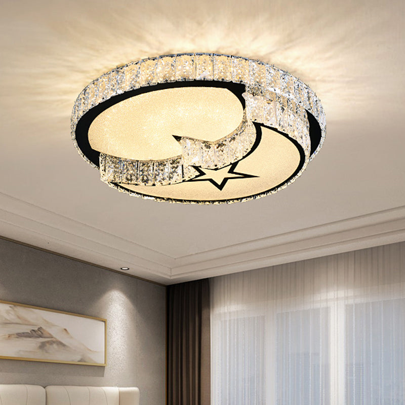 Embedded Crystal Clear Flush Light Loving Heart/Mushroom/Flower Modern Style Surface Mounted LED Ceiling Lamp Clearhalo 'Ceiling Lights' 'Close To Ceiling Lights' 'Close to ceiling' 'Flush mount' Lighting' 2015589