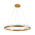 Small/Medium/Large Circle Hanging Lamp Minimalistic Crystal Dining Room LED Chandelier in Black/Gold Gold Clearhalo 'Ceiling Lights' 'Chandeliers' 'Modern Chandeliers' 'Modern' Lighting' 2015669