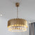 23.5"/31.5" W Metal Drum Suspension Lamp Minimalist Living Room LED Pendant Chandelier in Black/Gold with Crystal Drip Gold Clearhalo 'Ceiling Lights' 'Chandeliers' 'Modern Chandeliers' 'Modern' Lighting' 2015780