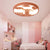 Round Baby Bedroom Flush Mount Light with Girl Deco Metal Macaron Loft Ceiling Lamp Red Clearhalo 'Ceiling Lights' 'Close To Ceiling Lights' 'Close to ceiling' 'Flush mount' Lighting' 201583