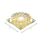 Lotus Corridor Flush Mount Lamp Clear Crystal LED Simplicity Close to Ceiling Light in Chrome Clearhalo 'Ceiling Lights' 'Close To Ceiling Lights' 'Close to ceiling' 'Flush mount' Lighting' 2016305