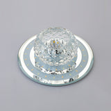 Geometrical Foyer Ceiling Light Fixture Faceted Crystal LED Simplicity Flush Mount in Chrome Clearhalo 'Ceiling Lights' 'Close To Ceiling Lights' 'Close to ceiling' 'Flush mount' Lighting' 2016407