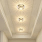 Chrome Pumpkin Ceiling Lighting Modern Style Clear Crystal LED Flushmount Light for Hallway Clearhalo 'Ceiling Lights' 'Close To Ceiling Lights' 'Close to ceiling' 'Flush mount' Lighting' 2016438