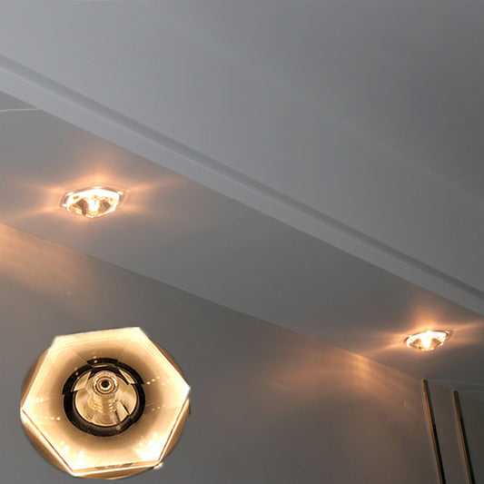Hexagonal Flush Light Fixture Modern Clear Crystal LED Close to Ceiling Lamp for Foyer Clearhalo 'Ceiling Lights' 'Close To Ceiling Lights' 'Close to ceiling' 'Flush mount' Lighting' 2016538
