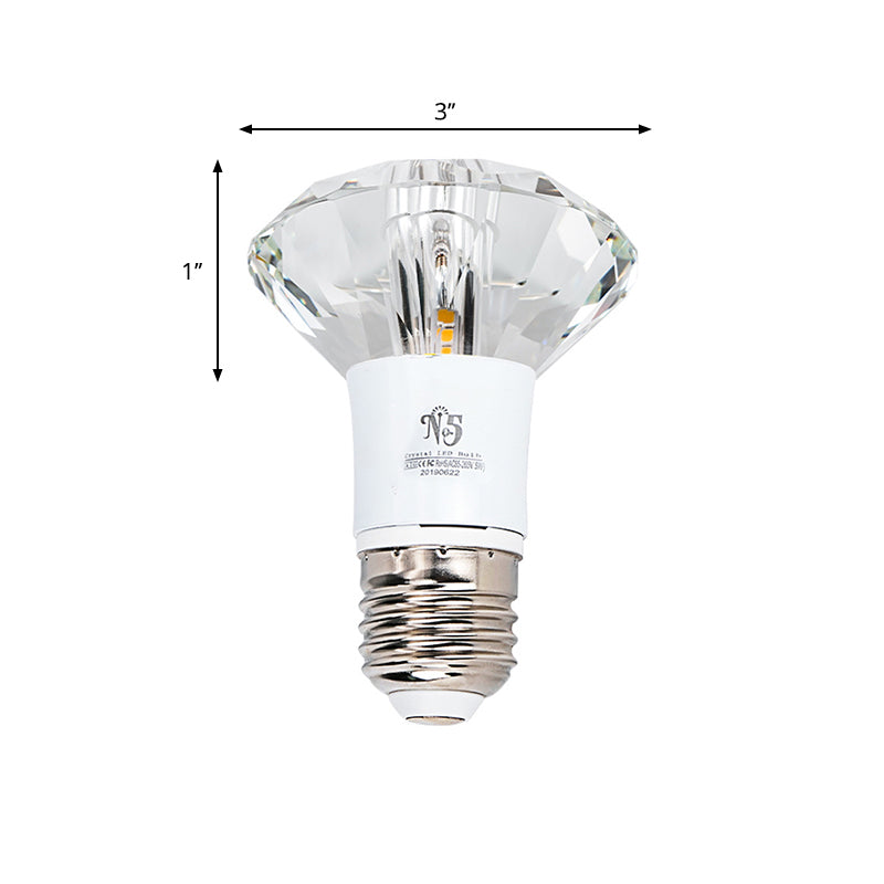 Minimalist LED Flush Mount Lamp Diamond Close to Ceiling Light with Clear Crystal Shade Clearhalo 'Ceiling Lights' 'Close To Ceiling Lights' 'Close to ceiling' 'Flush mount' Lighting' 2016551