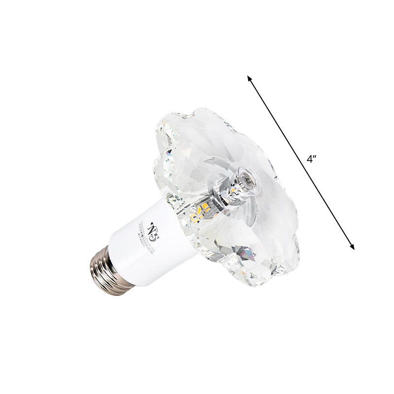 Clear Crystal Floweret Mini Flushmount Light Modernist LED Close to Ceiling Lamp for Doorway Clearhalo 'Ceiling Lights' 'Close To Ceiling Lights' 'Close to ceiling' 'Flush mount' Lighting' 2016586