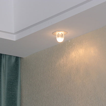 Pinecone Mini Flushmount Lighting Minimalist LED Clear Crystal Close to Ceiling Light for Porch Clear Clearhalo 'Ceiling Lights' 'Close To Ceiling Lights' 'Close to ceiling' 'Flush mount' Lighting' 2016587