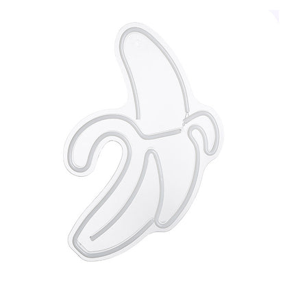 Nordic Banana Wall Night Lamp Acrylic Children Bedroom LED Nightstand Light in White with USB Plug-in Cord White Clearhalo 'Night Lights' 'Wall Lights' Lighting' 2016738