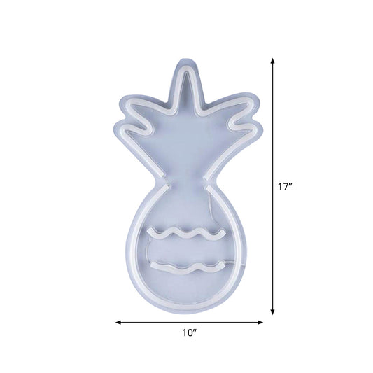 Plastic Pineapple Wall Night Lighting Contemporary LED Nightstand Lighting in White Clearhalo 'Night Lights' 'Wall Lights' Lighting' 2016745