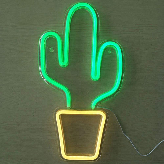 White Potted Cactus Shaped Nightstand Light Kids Style LED Plastic Wall Night Lighting Clearhalo 'Night Lights' 'Wall Lights' Lighting' 2016772