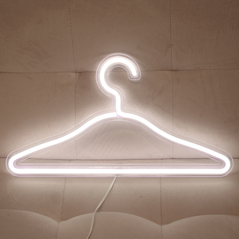 Coat Hanger Bedroom Nightstand Light Plastic USB LED Minimal Wall Hanging Night Lamp in White White White Clearhalo 'Night Lights' 'Wall Lights' Lighting' 2016822