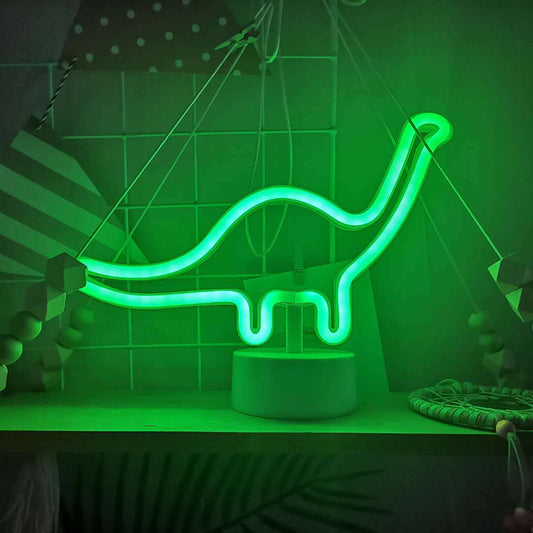 Dinosaur Table Light Minimalist Plastic LED White Nightstand Lighting for Boys Bedroom Clearhalo 'Night Lights' 'Wall Lights' Lighting' 2016836
