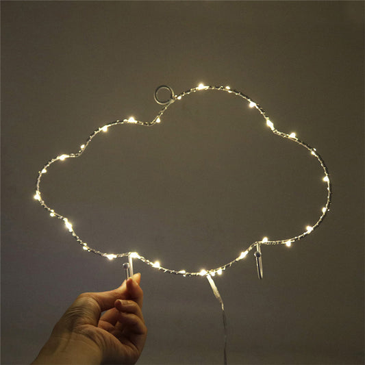 Wire Frame Metal Wall Lamp Contemporary LED White Nightstand Lighting for Children Bedroom