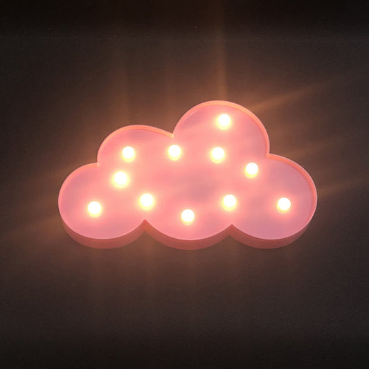 Cloud-Shaped Mini Night Lamp Contemporary LED Plastic Wall Night Lighting Pink Clearhalo 'Night Lights' 'Wall Lights' Lighting' 2017033