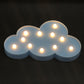 Cloud-Shaped Mini Night Lamp Contemporary LED Plastic Wall Night Lighting Blue Clearhalo 'Night Lights' 'Wall Lights' Lighting' 2017034