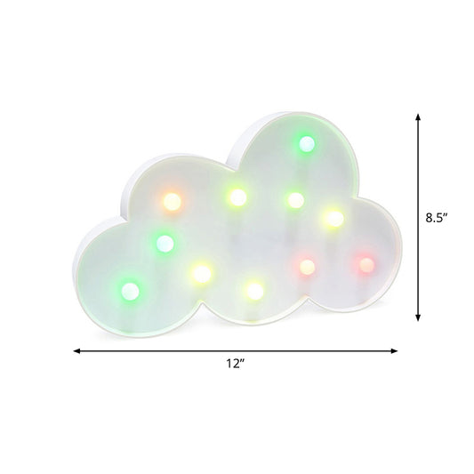 Cloud-Shaped Mini Night Lamp Contemporary LED Plastic Wall Night Lighting Clearhalo 'Night Lights' 'Wall Lights' Lighting' 2017036