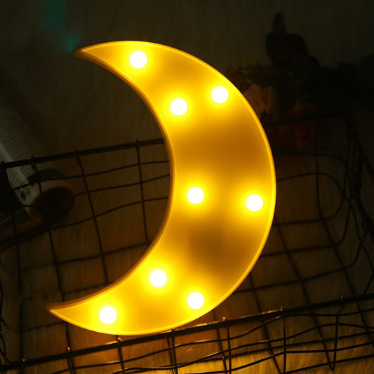 Minimalist LED Night Lighting Yellow Crescent Nightstand Lamp with Plastic Shade Clearhalo 'Night Lights' 'Wall Lights' Lighting' 2017038