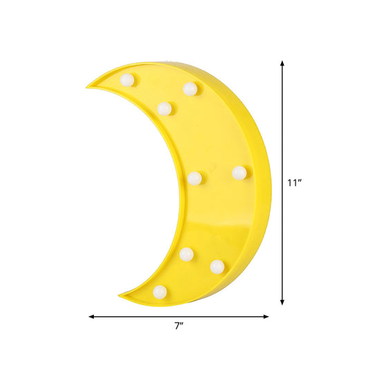 Minimalist LED Night Lighting Yellow Crescent Nightstand Lamp with Plastic Shade Clearhalo 'Night Lights' 'Wall Lights' Lighting' 2017039