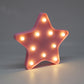 Star Night Stand Light Modern Plastic Battery Operated LED Wall Night Lighting Pink Clearhalo 'Night Lights' 'Wall Lights' Lighting' 2017051