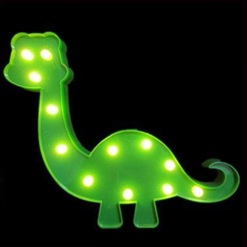 Animal and Plant Night Light Cartoon Plastic Battery Operated LED Green Wall Night Lamp Clearhalo 'Night Lights' 'Wall Lights' Lighting' 2017123