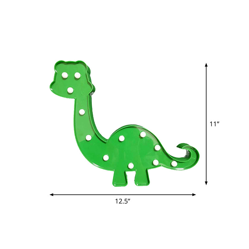 Animal and Plant Night Light Cartoon Plastic Battery Operated LED Green Wall Night Lamp Clearhalo 'Night Lights' 'Wall Lights' Lighting' 2017125