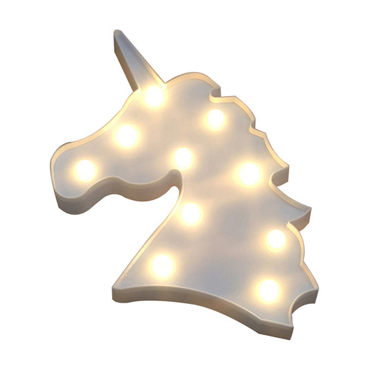 Unicorn Mini Nightstand Light Contemporary LED Plastic Wall Lamp for Girls Bedroom Clearhalo 'Night Lights' 'Wall Lights' Lighting' 2017145