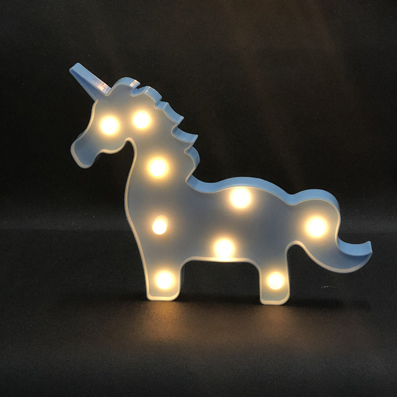 Unicorn Shade Nightstand Lighting Simple Plastic Baby Bedroom LED Wall Lamp Clearhalo 'Night Lights' 'Wall Lights' Lighting' 2017156