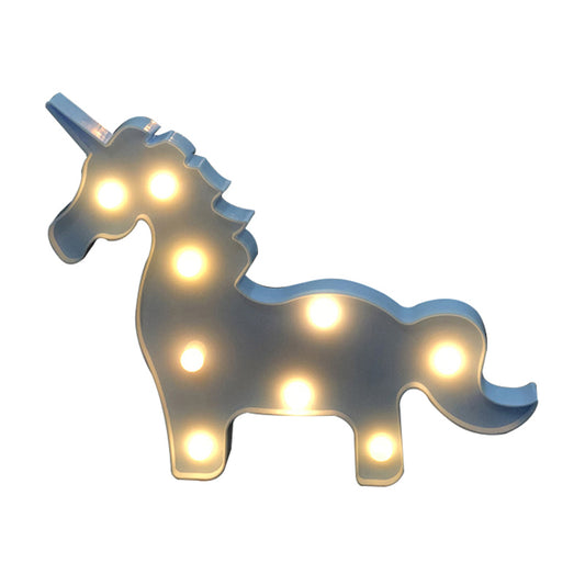 Unicorn Shade Nightstand Lighting Simple Plastic Baby Bedroom LED Wall Lamp Clearhalo 'Night Lights' 'Wall Lights' Lighting' 2017157