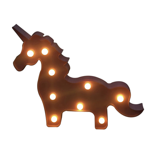 Unicorn Shade Nightstand Lighting Simple Plastic Baby Bedroom LED Wall Lamp Clearhalo 'Night Lights' 'Wall Lights' Lighting' 2017160