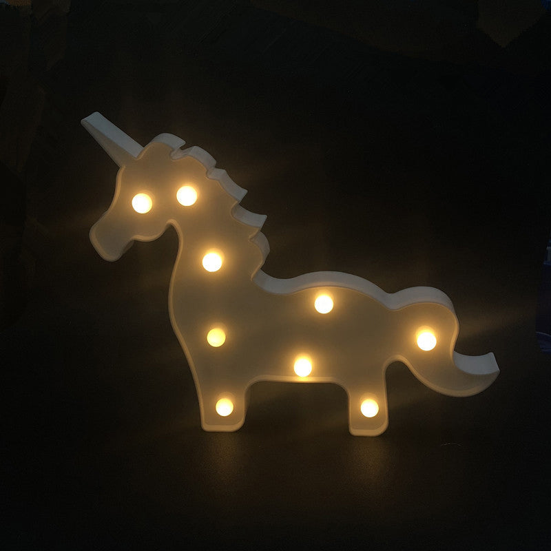Unicorn Shade Nightstand Lighting Simple Plastic Baby Bedroom LED Wall Lamp White Clearhalo 'Night Lights' 'Wall Lights' Lighting' 2017161