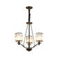 Drum Clear Crystal Pendant Lamp Country Living Room Chandelier Light Fixture in Black Clearhalo 'Ceiling Lights' 'Chandeliers' Lighting' options 2017207
