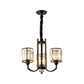 Black Cylinder Pendant Lighting Fixture Classic Faceted Crystal Living Room Chandelier Lamp Clearhalo 'Ceiling Lights' 'Chandeliers' Lighting' options 2017220