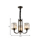 Black Cylinder Pendant Lighting Fixture Classic Faceted Crystal Living Room Chandelier Lamp Clearhalo 'Ceiling Lights' 'Chandeliers' Lighting' options 2017221
