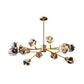 6/15/18 Lights Ceiling Chandelier Post-Modern Branched Crystal Block Hanging Light in Brass 12 Brass Clearhalo 'Ceiling Lights' 'Chandeliers' 'Modern Chandeliers' 'Modern' Lighting' 2017452