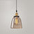 1 Bulb Drop Pendant Farmhouse Dining Room Hanging Ceiling Light with Geometry Glass Shade Tan A Clearhalo 'Ceiling Lights' 'Industrial Pendants' 'Industrial' 'Middle Century Pendants' 'Pendant Lights' 'Pendants' 'Tiffany' Lighting' 2017538