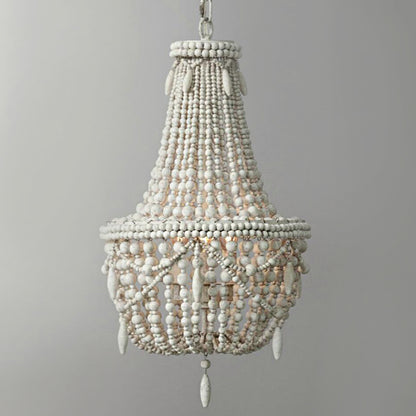 Wood Basket Shade Chandelier Light Country 3 Lights Living Room Pendant Lamp White Clearhalo 'Ceiling Lights' 'Chandeliers' Lighting' options 2017617_c0986a97-0cc7-4222-be43-ab1e4dbfbec4