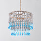 4 Bulbs Cascading Chandelier Light Fixture Rustic Wood Hanging Lamp Kit for Living Room Clearhalo 'Ceiling Lights' 'Chandeliers' Lighting' options 2017625