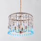 4 Bulbs Cascading Chandelier Light Fixture Rustic Wood Hanging Lamp Kit for Living Room Clearhalo 'Ceiling Lights' 'Chandeliers' Lighting' options 2017629
