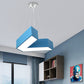 Red/Pink/Yellow/Blue/Green V-Shaped Pendant Chandelier Modern Stylish Acrylic LED Hanging Light for Bedroom, Third Gear/White Light Blue Clearhalo 'Ceiling Lights' 'Chandeliers' Lighting' options 201765_55c2990b-6cc3-4f7d-aad6-22fc4f884334