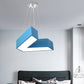 Red/Pink/Yellow/Blue/Green V-Shaped Pendant Chandelier Modern Stylish Acrylic LED Hanging Light for Bedroom, Third Gear/White Light Clearhalo 'Ceiling Lights' 'Chandeliers' Lighting' options 201766