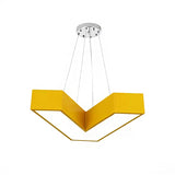 Red/Pink/Yellow/Blue/Green V-Shaped Pendant Chandelier Modern Stylish Acrylic LED Hanging Light for Bedroom, Third Gear/White Light Clearhalo 'Ceiling Lights' 'Chandeliers' Lighting' options 201773_25e39e3e-365a-4743-8b56-9e99b6ad9dd3