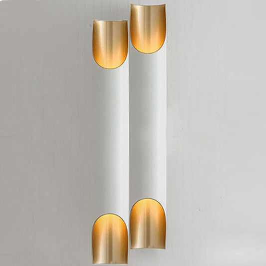 Beveled Tube Wall Mount Lighting Simple Aluminum Living Room Wall Light Sconce 2.0 White Clearhalo 'Cast Iron' 'Glass' 'Industrial' 'Modern wall lights' 'Modern' 'Tiffany' 'Traditional wall lights' 'Wall Lamps & Sconces' 'Wall Lights' Lighting' 2017887