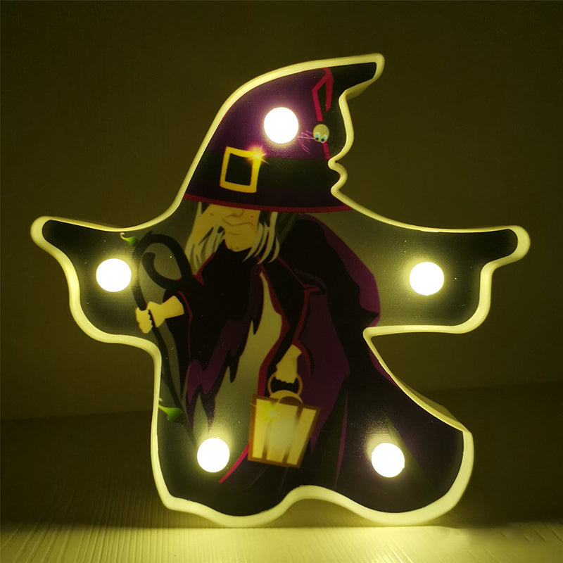 Horror Element Night Light Simple Plastic Battery Operated LED Black Nightstand Lighting Black G Clearhalo 'Night Lights' 'Wall Lights' Lighting' 2018078