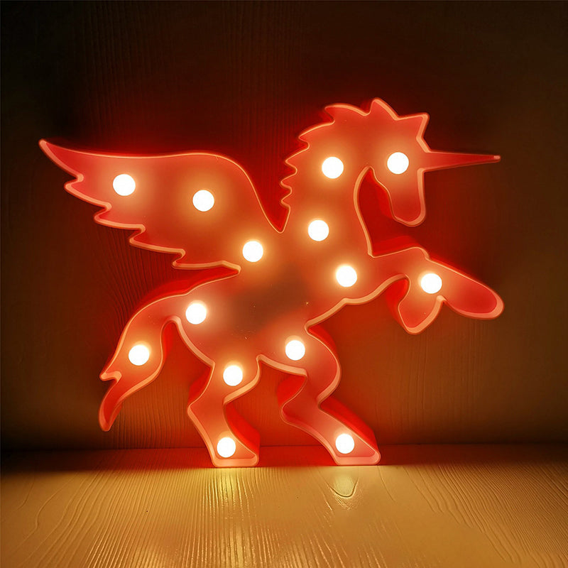 Simple Animal Nightstand Lighting Plastic Children Bedroom LED Night Lamp Pink B Clearhalo 'Night Lights' 'Wall Lights' Lighting' 2018092