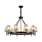 Farmhouse Conic Chandelier Light Fixture Faceted Crystal Pendant Lighting with Hoop Clearhalo 'Ceiling Lights' 'Chandeliers' Lighting' options 2018147